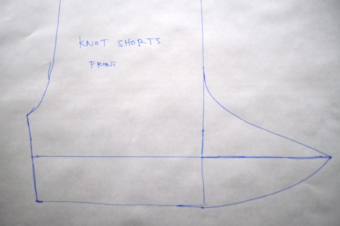 making the knot for knot shorts