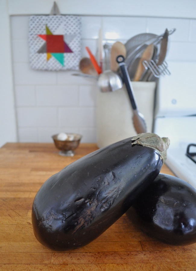 two eggplants