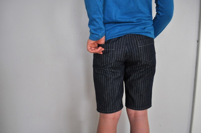 railroad stripe shorts