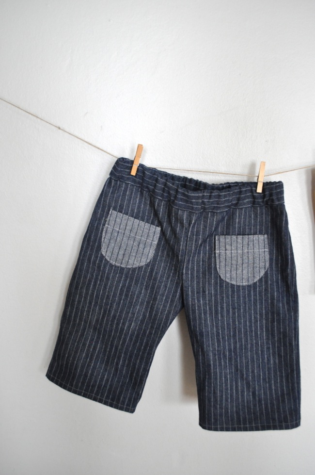 railroad stripe shorts