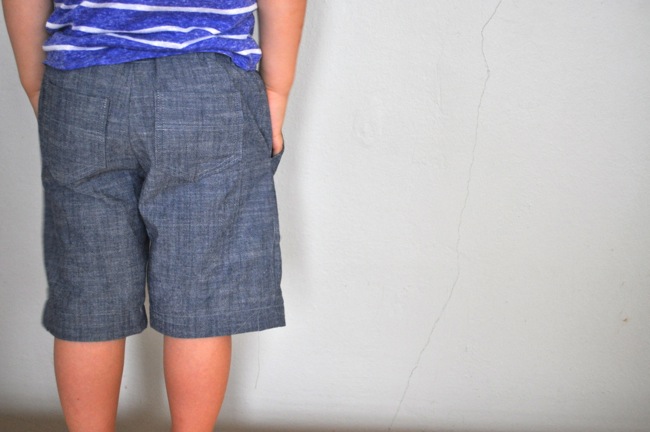 chambray shorts by elsie marley