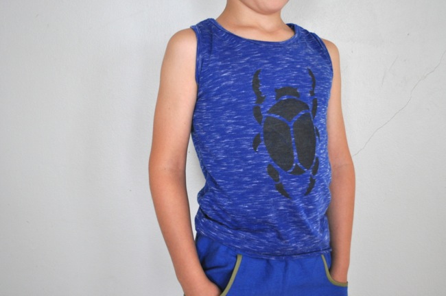 beetle tank and sporty shorts by elsie marley
