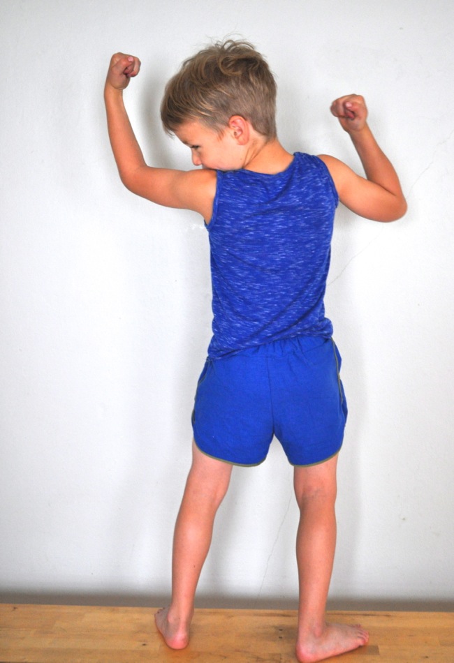 beetle tank and sporty shorts by elsie marley