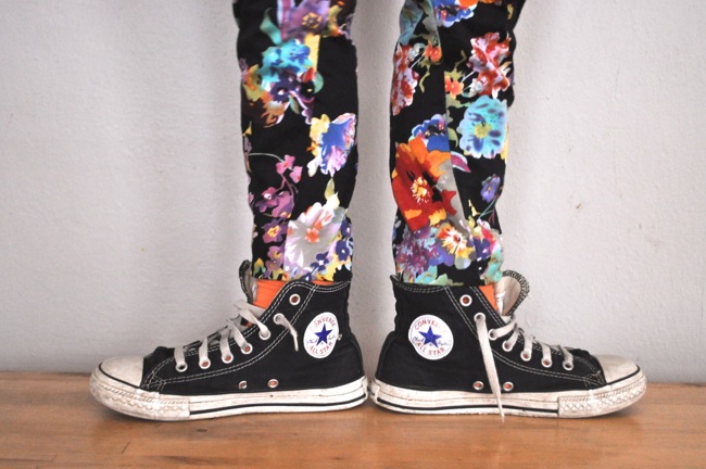 floral skinny pants on elsie marley