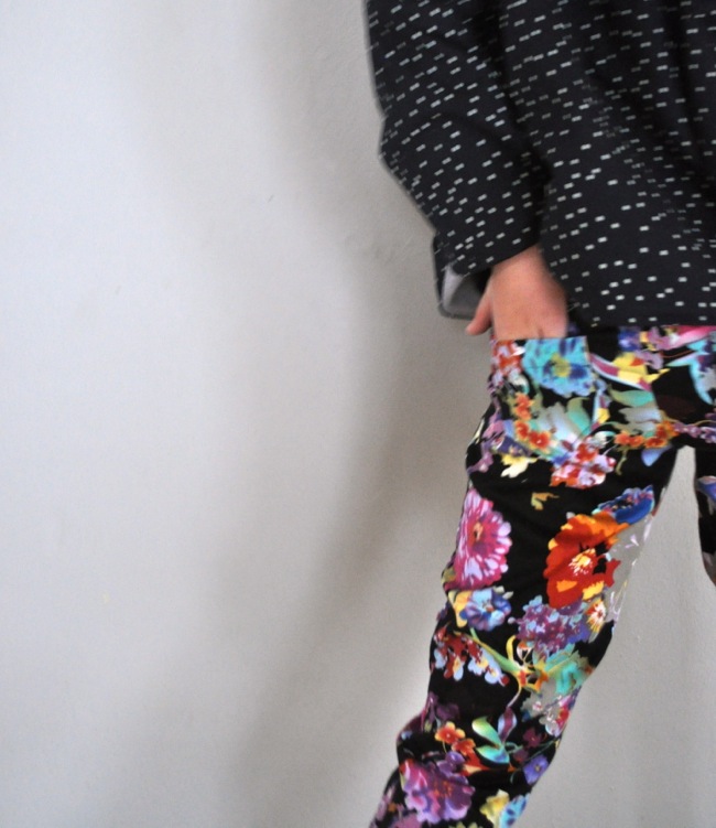 floral skinny pants on elsie marley