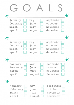 printable monthly goals on elsie marley