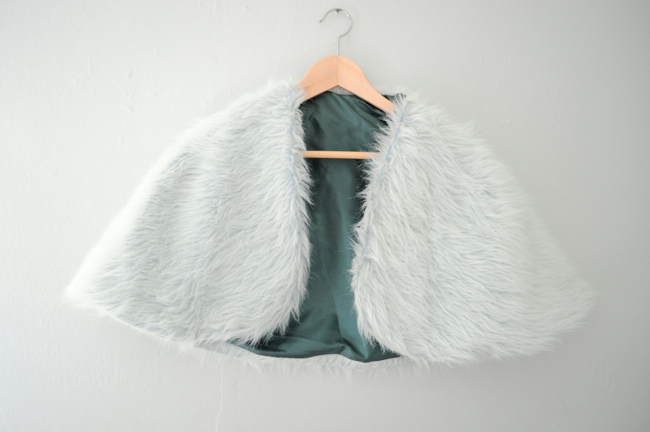 mint green capelet by elsie marley